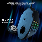 M908 RGB Backlight LED USB Wired Gaming Mouse 18 Programmable Mouse Buttons 12400 DPI