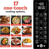 Large 24L Capacity Toaster Oven Air Fryer Combo with 17 Cooking Presets and 1700W Power Digital French Door Design with Convect