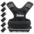 Weighted Vest for Men and Women 4-10Lb 11-20Lb 20-32Lb Adjustable Body Weight Vest with 6 Ironsand Weights for Home Workouts Bl