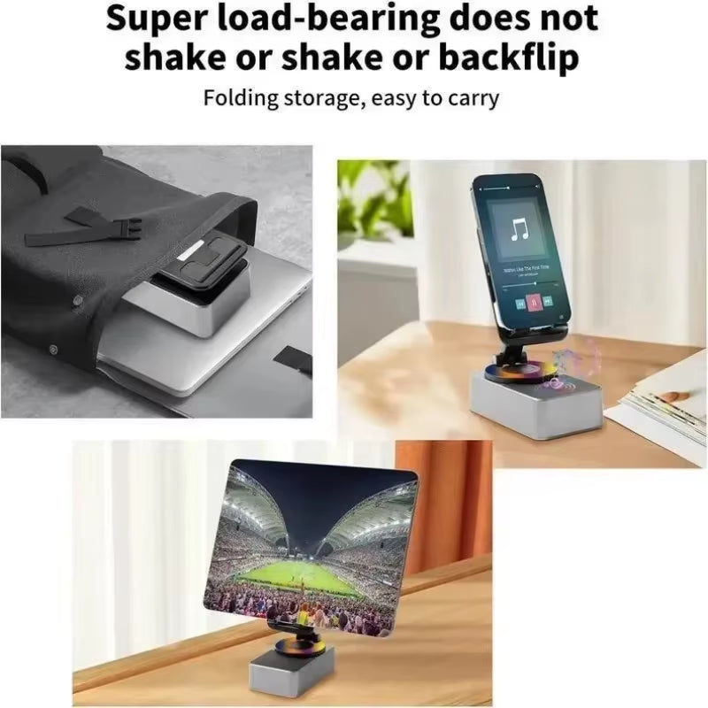Wireless Bluetooth Speaker 5-In-1 Desktop Mobile Phone Holder Portable Power Bank Charge for Kitchen Travel Party Gym Outdoors