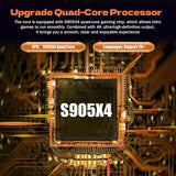 U36 Retro Game Stick 4K Video Game Console 50000+ Games,40+ Emulators, 2 Wireless Controllers,S905X4 Quad Plug and Play TV Game