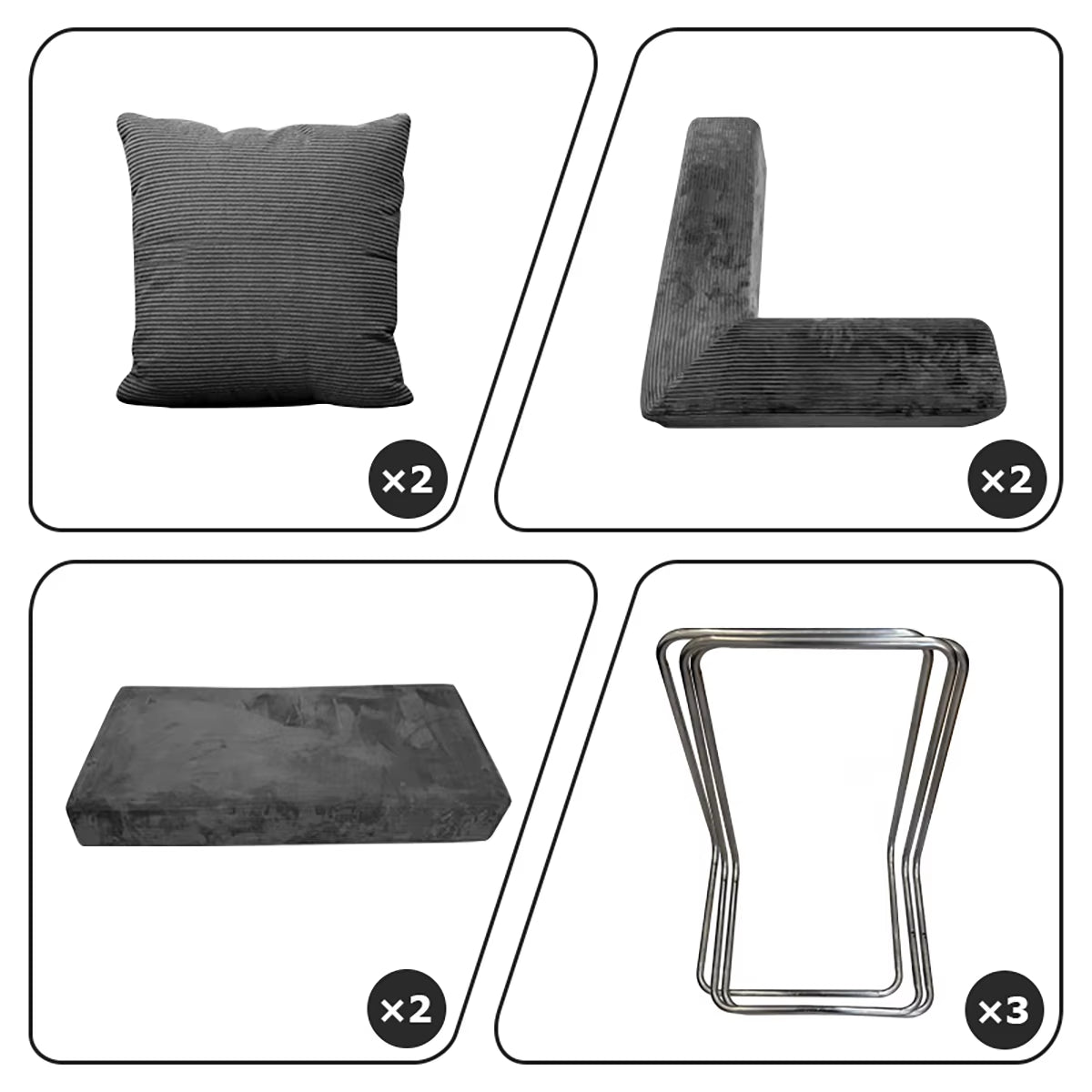 Foldable Sofa Bed with a Removable Backrest, an Oversized Floor Sofa That Works as a Two-Seater Perfect for Living Rooms.