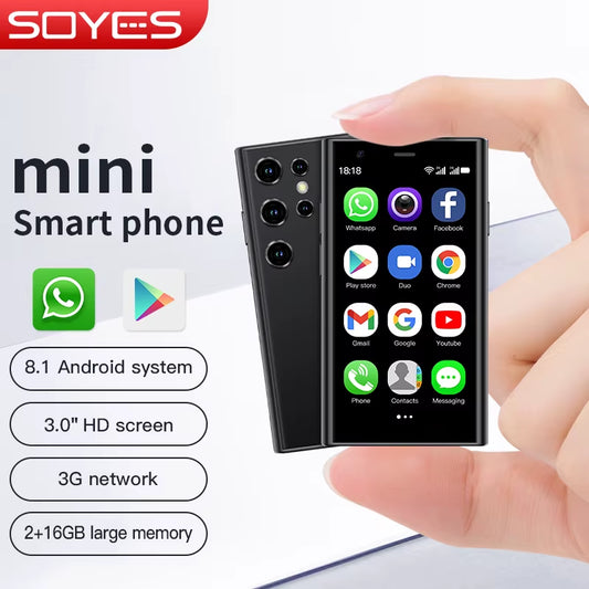 S23 Pro Mini Smartphone with 3.0-Inch Display, 16GB Storage, Dual HD Cameras, Dual SIM, and Quad-Core Processor