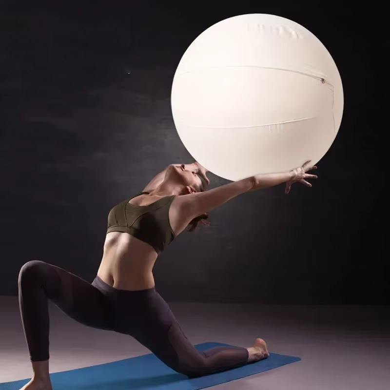 55-75Cm Linen Yoga Ball Cover Non-Slip Fitness Ball Cover Balance Ball Protector Gym Yoga Pilates Fitness Bodybuilding Accessory