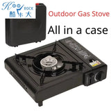 Outdoor Cassette Gas Stove Dual Purpose Portable Gas Barbecue Furnace Picnic Stove Camping Gas Cooking Utensils