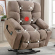 Oversized Power Lift Recliner Chair for Elderly, Electric Recliner Chair with Massage and Heating with USB Port