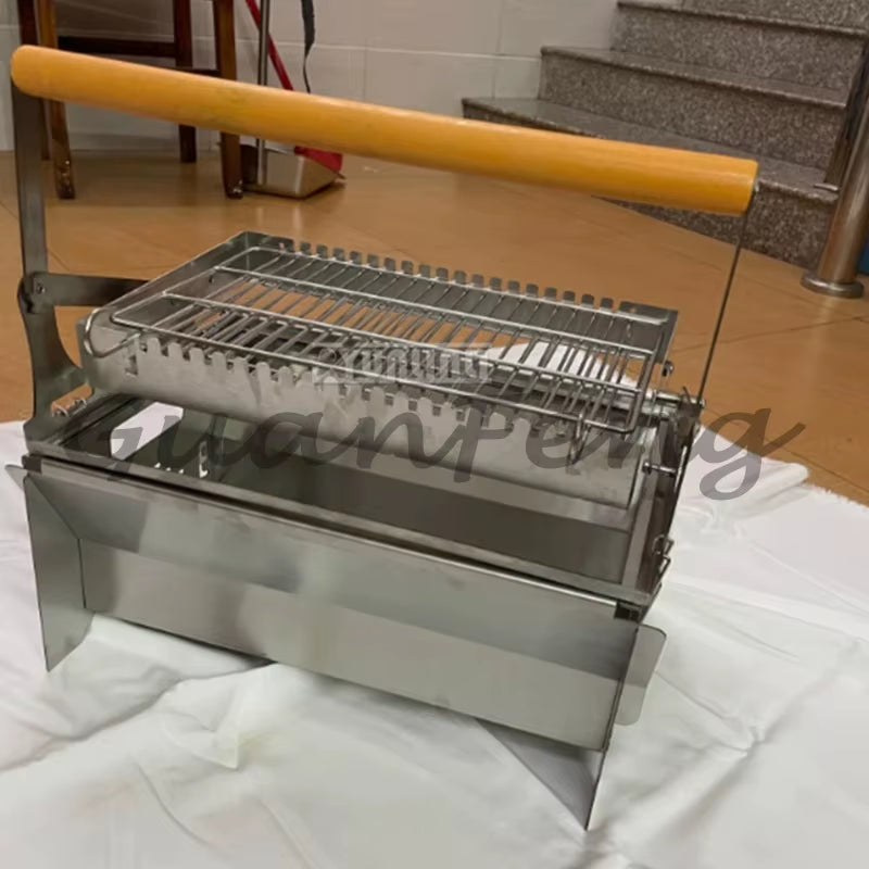 Flip Charcoal Barbecue Grill Household Outdoor Detachable Rotating Mesh Grill Kippengrill Electrisch