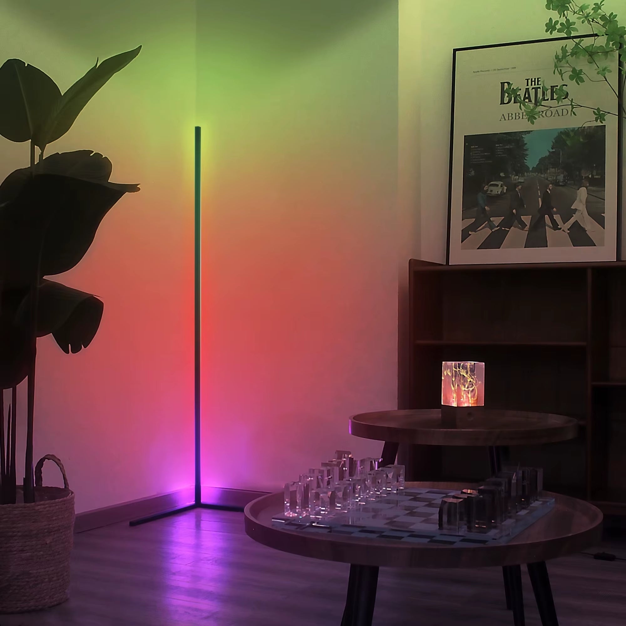 60-Inch RGB LED Corner Floor Lamp for Living Room, Bedroom, and Game Room