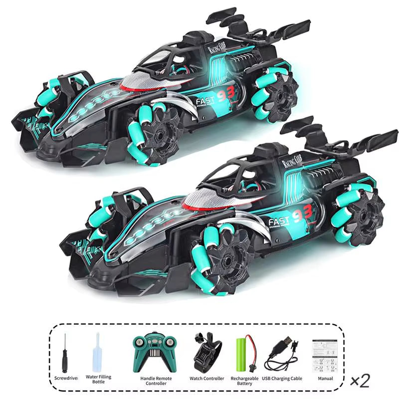 Gesture Sensing RC Stunt Car for Kids 6-12 - 360° Rotate, Drift Hand-Controlled with Light Music & Spray - Perfect Birthday Gift