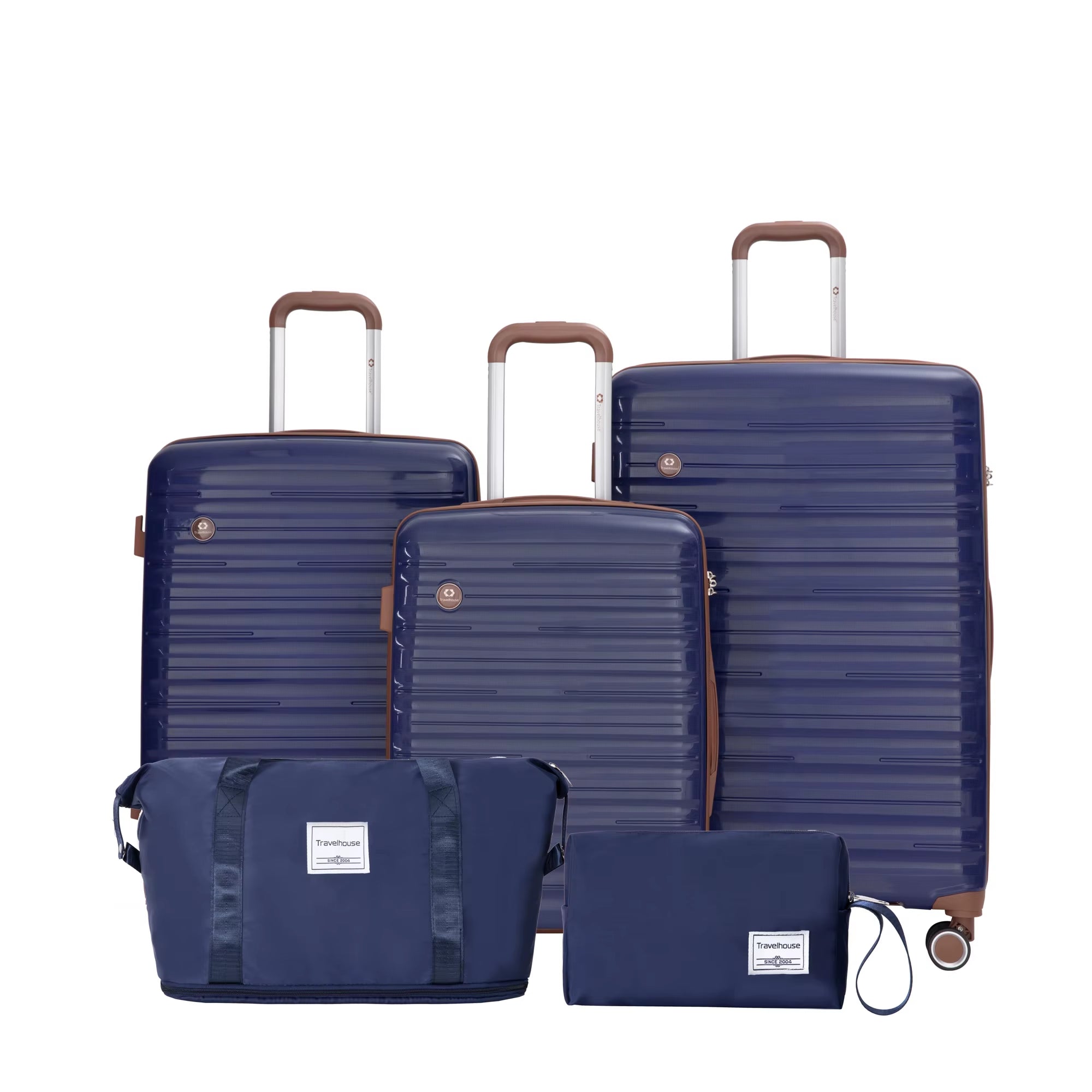 Luggage Sets 5 Piece,Suitcases with Double Spinner Wheels and TSA Lock,Hardcase 3 Set Luggage with Travel Duffle Bag