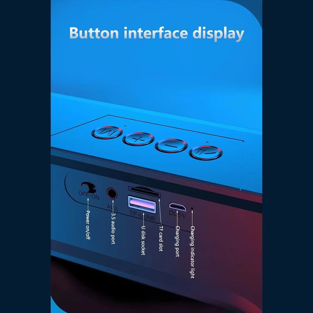 Wireless Bluetooth Subwoofer Bass Surround Sound Bar Speaker System Music Player for Laptop Cellphones TV Home Theater