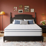 Mattress, 14 Inch Mattress in a Box, Innerspring Hybrid with Cooling Gel Memory Foam And, Customized