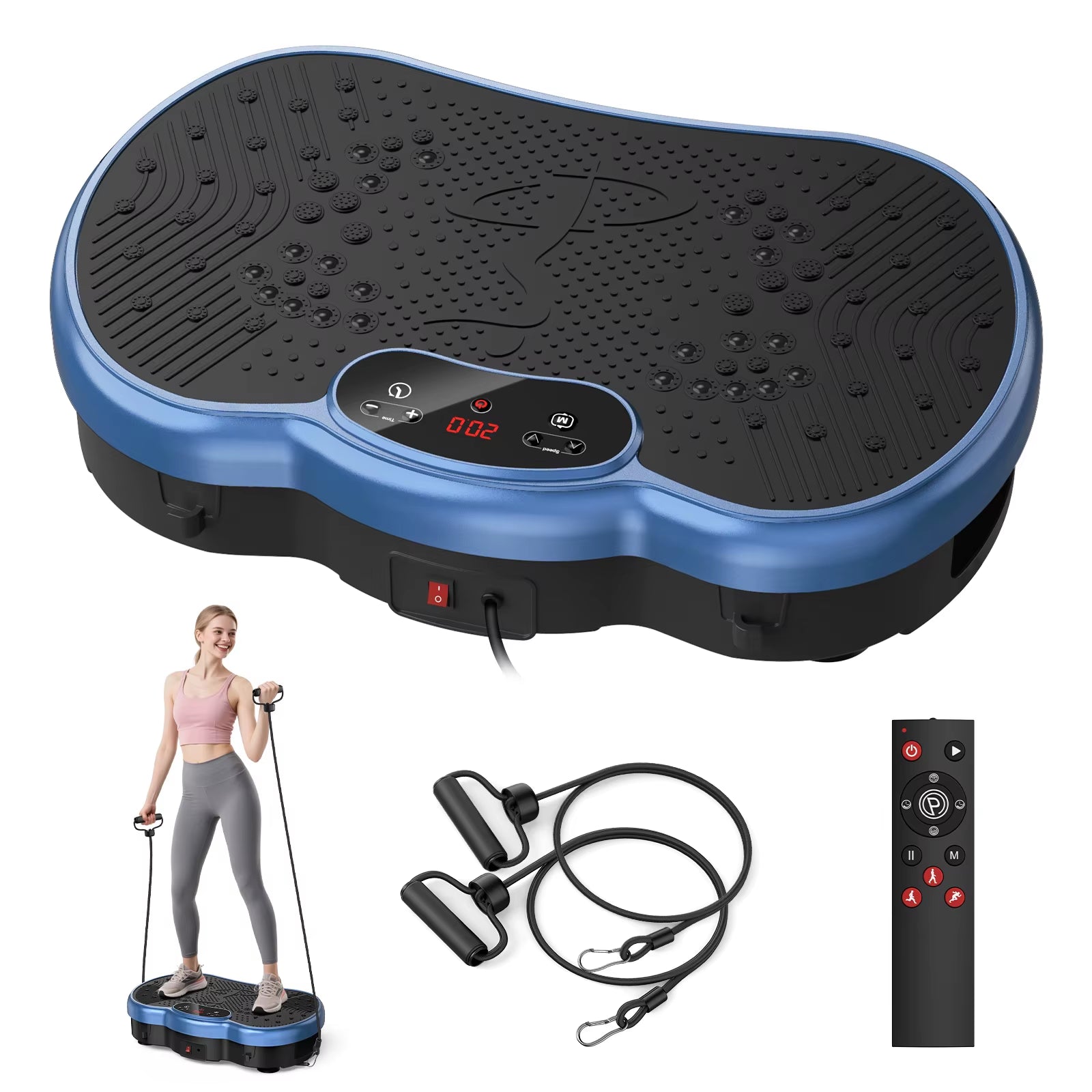 Vibration Plate Weight Loss Machine 120 Speed Levels Calorie Tracking for Home Gym Fat Burner Whole Body Shaker Muscle Toning