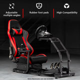 Adjustable Gaming Sim Cockpit with Red Seat Fits for Logitech G920 G923,Thrustmaster T300 Racing Steering Wheel Stand