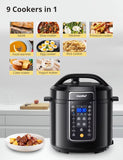 9-In-1 Electric Pressure Cooker, 14 Presets Multi Cooker Olla De Presion Non-Stick Pot Yogurt Maker Rice Cooker Slow Cooker