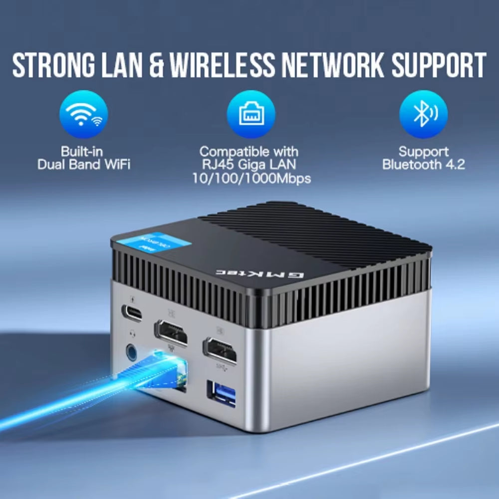 Gmktec KB5 Mini PC Intel Celeron N5105 Windows 11 Pro 4K Mini PC DDR4 8GB RAM 128GB ROM Wifi5 BT4.2 Desktop Computer Work