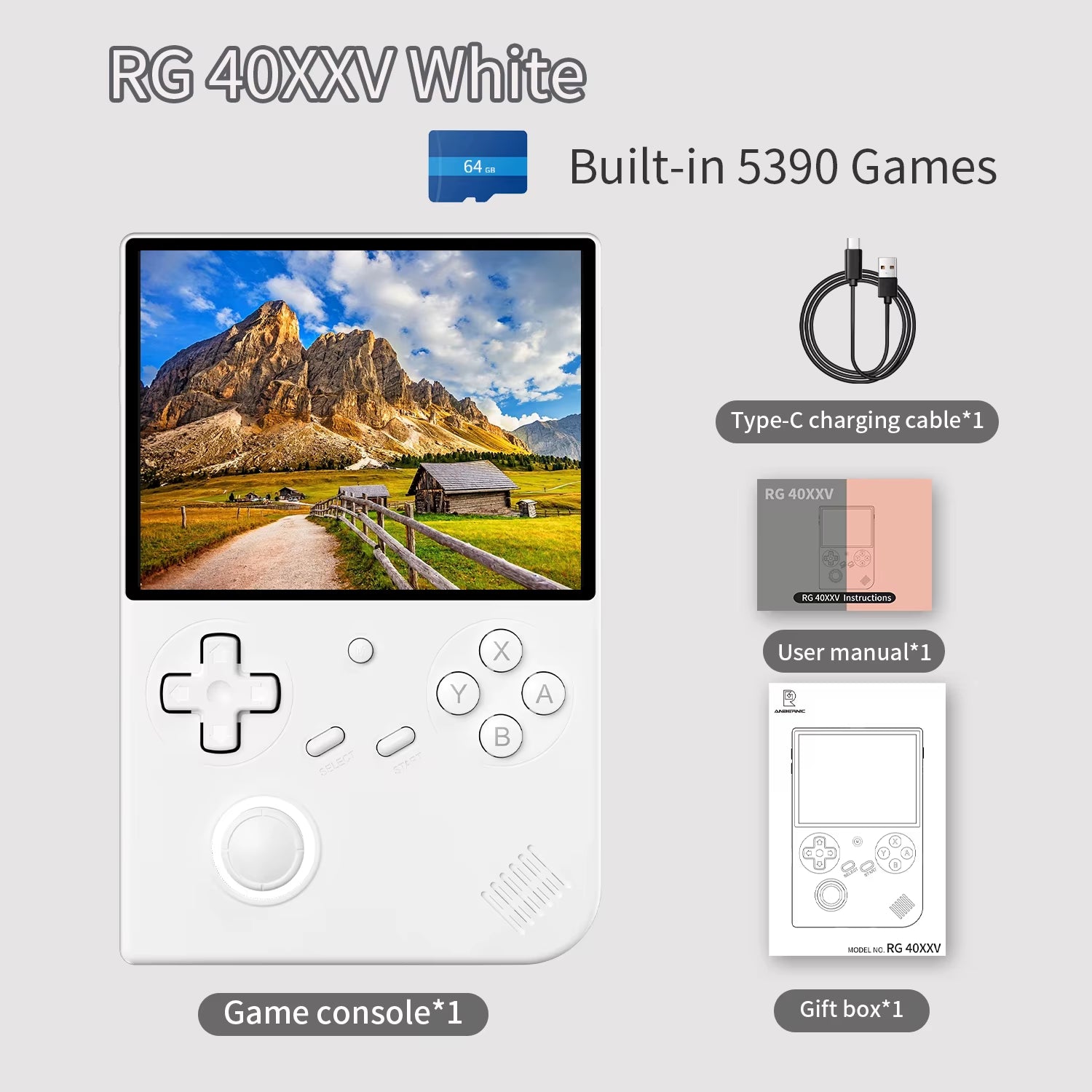 RG40XXV & RG35XX plus Retro Handheld Game Console 640*480 IPS Screen Linux 64-Bit 5000Games Support Wifi,Bluetooth,Hdmi