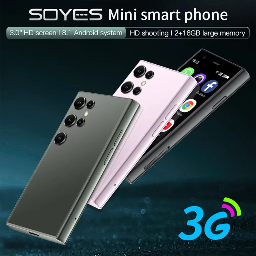 S23 Pro Mini Smartphone with 3.0-Inch Display, 16GB Storage, Dual HD Cameras, Dual SIM, and Quad-Core Processor
