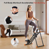 Full-Body Cardio Home Gym Equipment: Adjustable Stepper with Extended Range and Handlebars