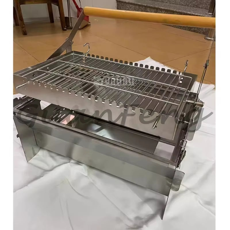 Flip Charcoal Barbecue Grill Household Outdoor Detachable Rotating Mesh Grill Kippengrill Electrisch