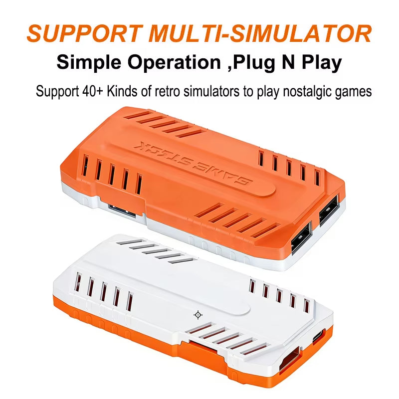 X10 Pro Retro Game Stick 4K Video Game Console 50000+ Games,51+Emulators,Hd Output 2 Wireless Controllers,Plug and Play Computer