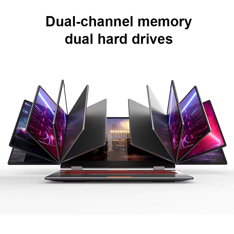 GLF-3P Triple Screen Gaming Laptop 16+10.5+10.5‘’ Touchpad  Core I7 Computer 1260P 64GB RAM 2TB Fingerprint+Face Laptops