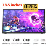 18.5 Inch 100HZ Portable Monitor 1080P HD IPS Panel 100%Srgb Color Gamut Display Dual Speakers for Switch PC Secondary Screen