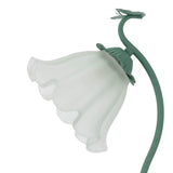 Green Floral Design Acrylic Desk Lamp Retro Bedroom Bedside Lamps Table Light Iron Art Desk Lamp LED Table Light Room Decor