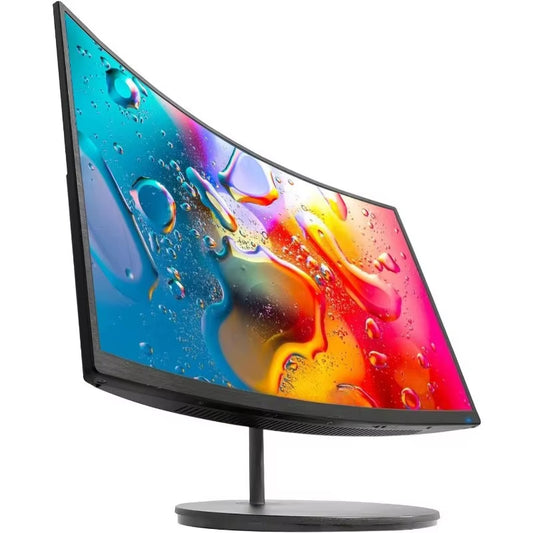 Outdoor Furniture Curved 27" FHD 1080P 75Hz LED Monitor VGA Build-In Speakers, EDGE-LESS Metal Black 2019 (C275W-1920Rn)-Hot