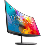 Outdoor Furniture Curved 27" FHD 1080P 75Hz LED Monitor VGA Build-In Speakers, EDGE-LESS Metal Black 2019 (C275W-1920Rn)-Hot