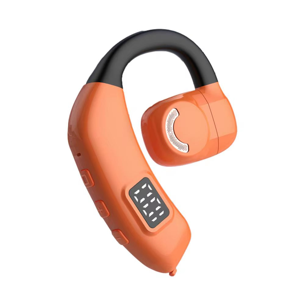 Wireless Handsfree Headset, LED Display Wireless Open Ear Headphones, HIFI Sound, Noise Reduction and 180 Degree Rotation