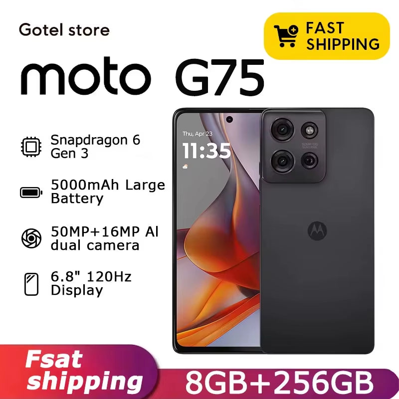 Moto G75 5G Smartphone 6.8" 120Hz Snapdragon6 Gen3 5000Mah Global ROM 50MP Camera
