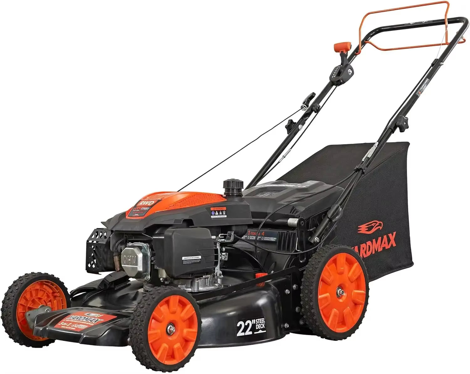 22 in 201Cc Select PACE 6 Speed CVT High Wheel RWD 3-In-1 Gas Walk behind Self Propelled Lawn Mower, Black