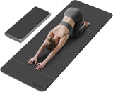 Foldable Yoga Mat Extra Thick & Large (74" X 31.5" X 0.32"), Double-Sided Non Slip & Lightweight Fitness Mat