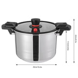 7L/7.4Qt 60Kpa Pressure Cooker, 201 Stainless Steel Pressure Pot with Lid and Non-Slip & Insulated Handle for 6-7 People