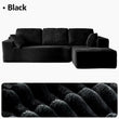 Oversized L Shaped Couch with Chaise, Minimalist Compressed Boneless Couch No Assembly Required, Modular Cloud Sectional Sofa Fo