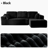 Oversized L Shaped Couch with Chaise, Minimalist Compressed Boneless Couch No Assembly Required, Modular Cloud Sectional Sofa Fo