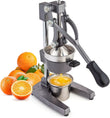 Manual Cast Iron Juicer, Commercial Lemon Squeezer for Lemons, Oranges, Grapefruits. Easy Clean Gray.