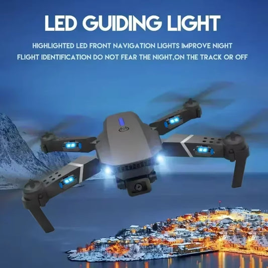 E88 Pro RC Drone WIFI FPV with HD 4K Camera Wide Angle View Height Hold Function Foldable Quadcopter Helicopter Toy Gift