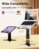 Metal Desktop Laptop Holder Riser Computer Stand Height Adjustable Portable Laptop Table Stand for 11-17.3" Device