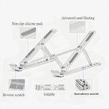 Aluminum Alloy Laptop Stand Adjustable Foldable Portable for Notebook Computer Bracket Lifting Cooling Holder Non-Slip