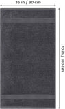 Extra Large Bath Sheets 2 Pack, 35X70 Inches, 100% Cotton Highly Absorbent Quick Dry Towels for Adults, Super Soft Grey