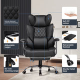Ergonomic Big and Tall Gaming Chair with Pocket Spring Lumbar Support and Footrest