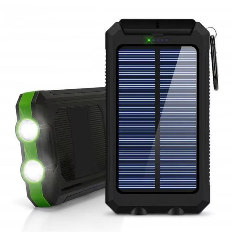 New Solar Power Bank 100000Mah Portable Charging Powerbank External Battery Charger Strong Light LDE Light for All Smartphones