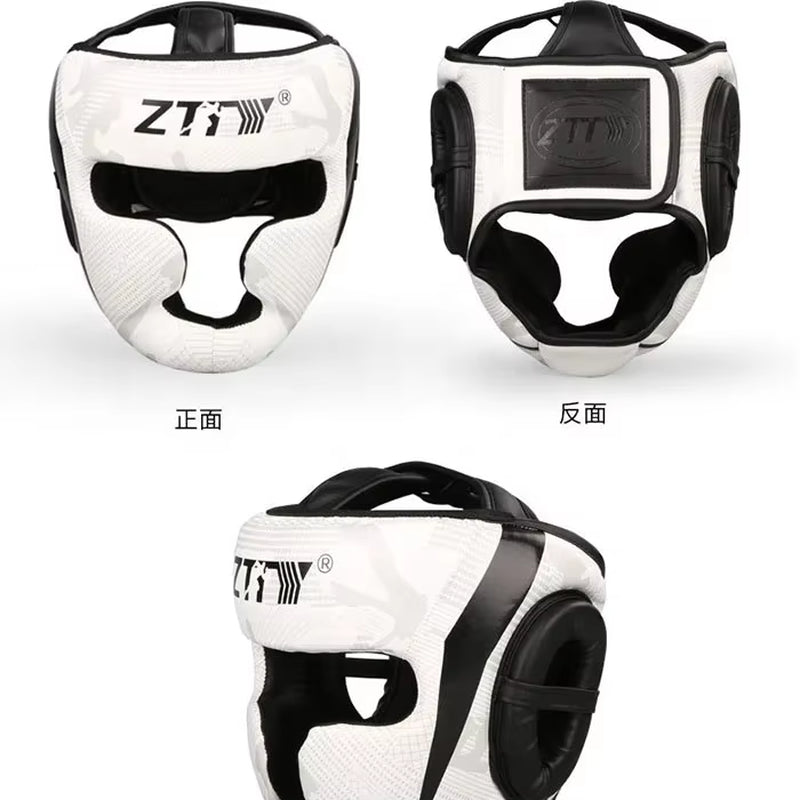 PU Boxing Helmet Leather Safety Protect Boxing Gear Equipment Head Guard Free Fight Sport Headgear