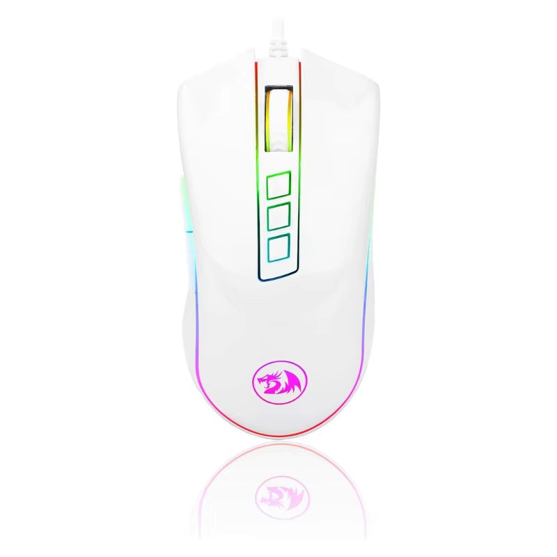 M711 PC Gaming Mice Wired Mouse 7 Programmable Buttons Customizable RGB 10,000 DPI Ergonomic Mouse