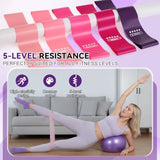 Likiliki Pilates Ring and Ball Set Home Fitness Equipment for Women with Resistance Bands 12'' Magic Circle 9.8'' Ball for Stre