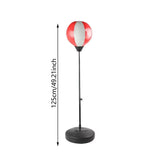 Free Standing Punching Bag Boxing Ball Training MMA Sports with Gloves and Mat Adjustable Height 125-145Cm for over 13 Years