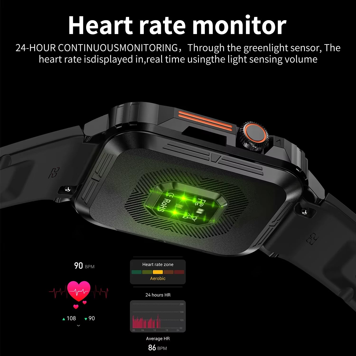 2025 Luxury Military Smart Watch Men Health Monitor Bluetooth Call Fitness Sport Waterproof Smartwatch for Xiaomi Women Android