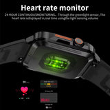 2025 Luxury Military Smart Watch Men Health Monitor Bluetooth Call Fitness Sport Waterproof Smartwatch for Xiaomi Women Android